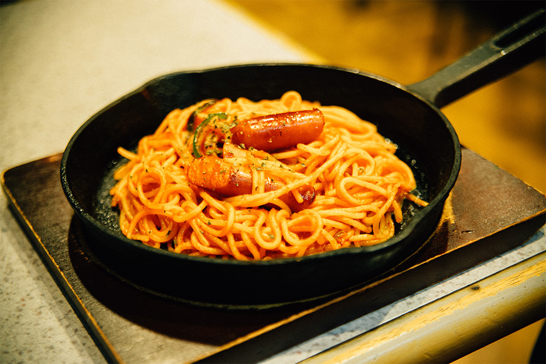 もっちりとした、太麺にケチャップがよく絡んだイタリアンスパゲッティは750円。